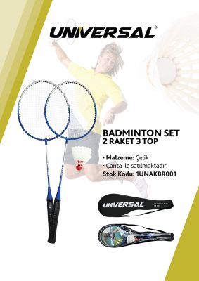 Universal - Universal 3 Top 2 Raket Badminton Seti
